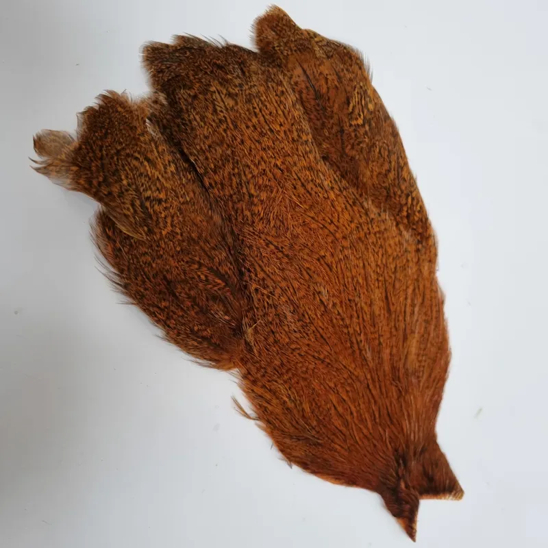 Whiting Coq de Leon Hen Cape in Speckled Burnt Orange-7